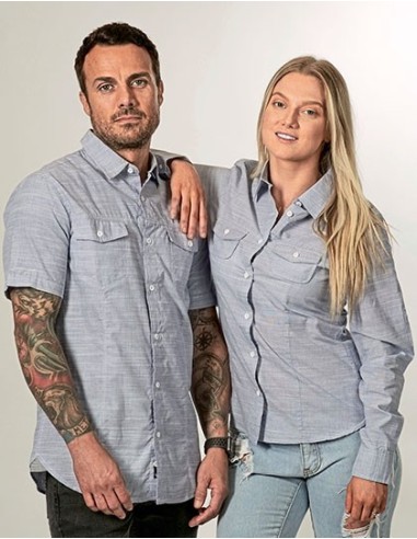 B-9247-Woven Texture Shirt